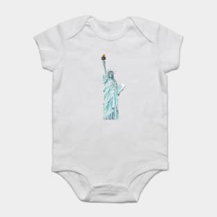Statue of Liberty watercolor Baby Bodysuit